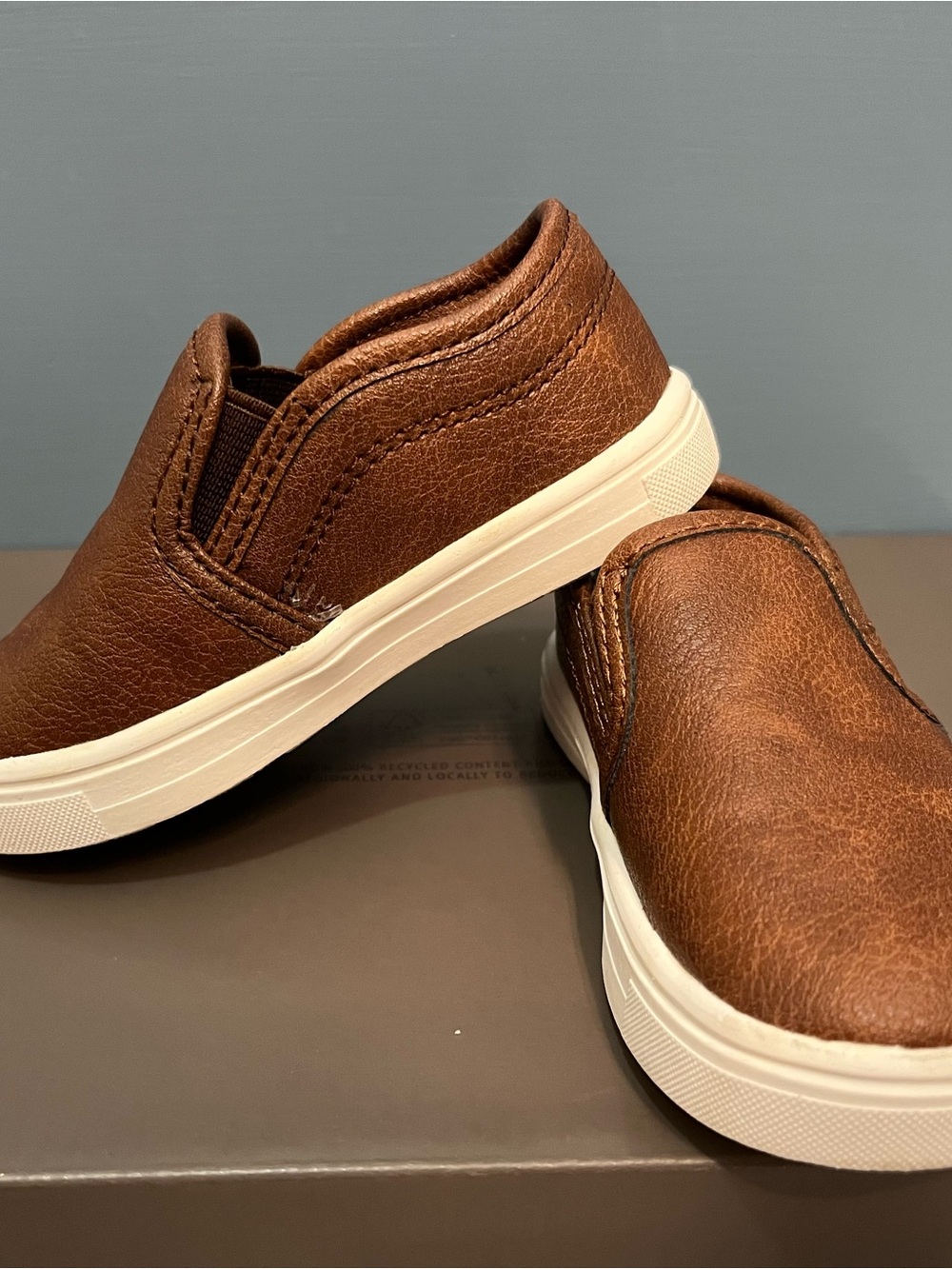 Carter's Brown Slip-On Sneakers with White Sole